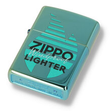 61008 Regular Teal Flame Design Zippo Lighter