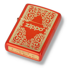 49940 Regular Ornamental Design Metallic Red Zippo Lighter