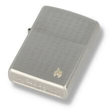 60003036 Zippo Flame & Z's Satin Chrome Zippo Lighter