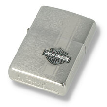 49828 Harley Davidson Stripe Logo Brushed Chrome Regular Zippo Lighter