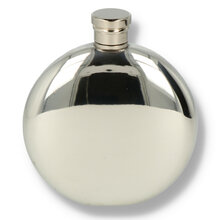 English Pewter Company 5.5oz Plain Round Pewter Hip Flask FL201