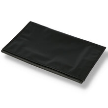 Budget Black Latex / Oil Skin Fold-Up Tobacco Pouch 