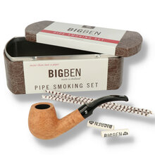 Big Ben Smooth Bent Pipe Smoking Starter Kit (Bent Smooth)