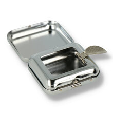 German Made Stainless Steel Pocket Ashtray With Rest