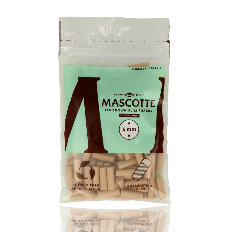 biodegradable cigarette filters Mascotte Unbleached Natural Fibre Biodegradable XL 6mm Cigarette Filters
