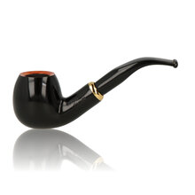 Aldo Morelli Fiorita Polished Black 9mm Briar Pipe 511