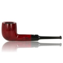 Falcon Coolway RED 12 6mm Filtered Straight Saddle Stem Briar Smoking Pipe