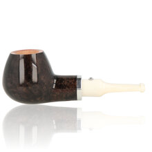 White Elephant Ebony And Ivory 9mm Grey Briar Pipe 5