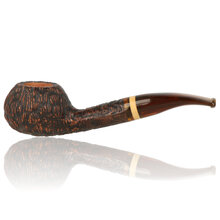 Brebbia Pipa Ninja Rocciata 301 Rusticated Briar Pipe 1101