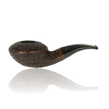 Brebbia Fat Bob Sabbiata 2114 Rustic Ring Grain Briar Pipe (FATSAB2114)