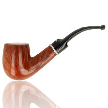 Dr Plumbs Meerschaum Lined Polished Curved Apple 9mm Filter 161