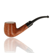  ***DISCONTINUED*** Dr Plumbs Meerschaum Lined Polished Bent Billiard Unfiltered 204