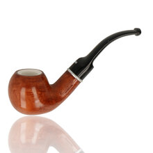 Dr Plumbs Meerschaum Lined Polished Bent Apple 9mm Filter 156