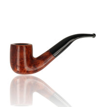 Adsorba Orange Tapered Bent Billiard 9mm Briar Pipe 204