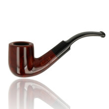 Adsorba Brown Saddle Bent Billiard 9mm Briar Pipe 105