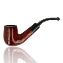 Adsorba Brown Saddle Bent Billiard 9mm Briar Pipe 106