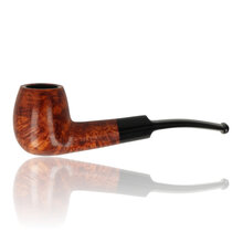 Adsorba Orange Saddle Curved Apple 9mm Briar Pipe 209