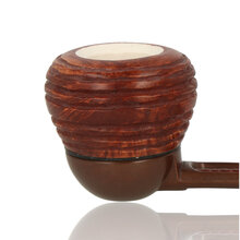 Falcon Block Meerschaum Lined Ribbed Apple Bowl