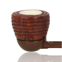 Falcon Block Meerschaum Lined Ribbed Dover Bowl