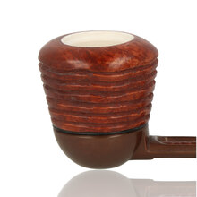 Falcon Block Meerschaum Lined Ribbed Genoa Bowl