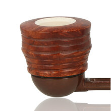 Falcon Block Meerschaum Lined Ribbed Plymouth Bowl