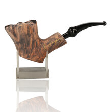 Erik Nording Freehand Signature Smooth Black Grain Briar Pipe 182