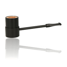 Erik Nording Briar Lined Aluminium Compass Sailor Pipe (Black)
