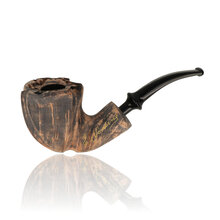 Erik Nording Freehand Signature Black Grain Briar Pipe 187