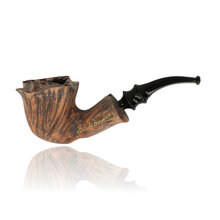Erik Nording Freehand Signature Black Grain Briar Pipe 194