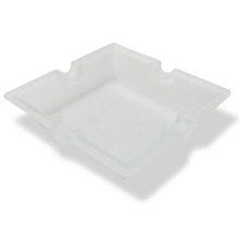 Glass Cigarette Ashtray Clear Frosted