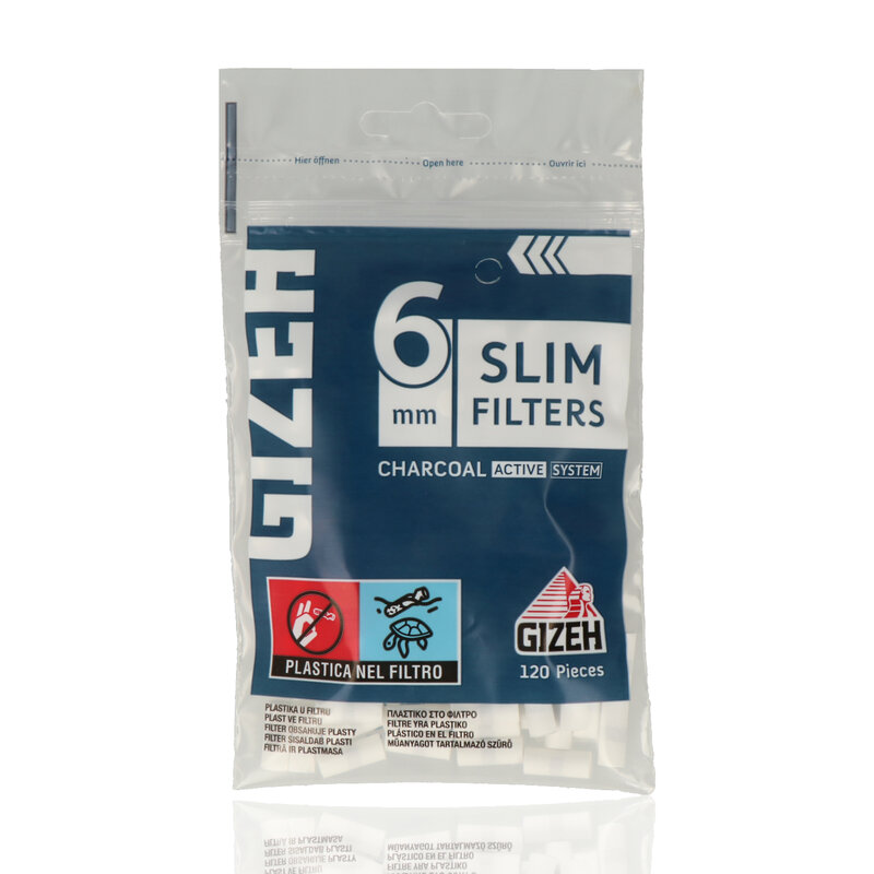 carbon cigarette filter tips Gizeh Slim Activated Charcoal Filter Tips 6mm