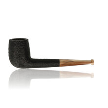 Ropp Vintage Horn Pipe Sandblast Straight Panel Briar Pipe ROP-063