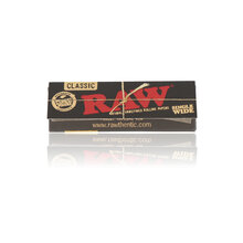 Raw CLASSIC BLACK Ultra Thin **Single Wide** Cigarette Papers (Single Pack)