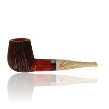 Tommaso Spanu Half Rustico Brushed Handmade Italian Briar Pipe