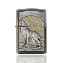 2003038 Wolf at Moonlight Regular Zippo Lighter
