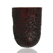 a close up of the bowl showing the sandblasted grain patterns