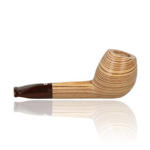 Talamona Toscano Zebrano pipe showing zebrawood grain pattern