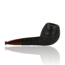 Talamona Toscano Bog Oak pipe showing spiral carved bowl texture