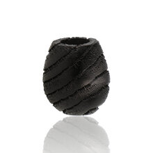 Top view of Talamona Bog Oak 05 canted egg pipe bowl