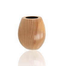 front angle of the Talamona di Paolo Croci Toscano Olivewood 06 canted egg olivewood pipe with acrylic stem