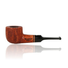 Talamona Sabbiato S straight pot briar pipe with sandblasted bowl and acrylic stem