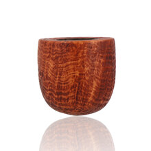 front angle of the Talamona Sabbiato S straight pot briar pipe with sandblasted bowl and acrylic stem