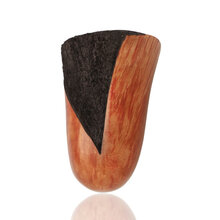 front angle of the bowl showing the half rusticated half smooth bowl