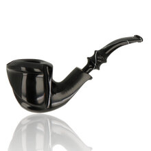 Erik Nording Freehand Special Ebony 220 Danish freehand briar pipe with sculpted ebony bowl and turned stem