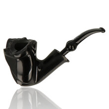 Erik Nørding Freehand Special Ebony Pipe 221 side view showing sculpted freehand bowl and curved stem