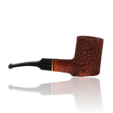 Side view of Talamona Sabbiato S Italian briar poker pipe showing textured bowl and tapered stem