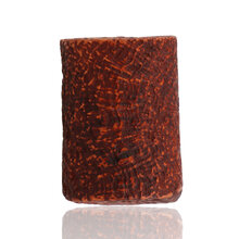 Close-up of Talamona Sabbiato S poker bowl showing deep sandblast briar grain texture