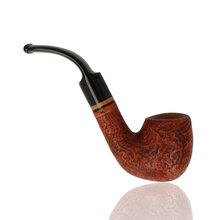 Talamona Sabbiato S canted billiard briar pipe with black acrylic stem and 9mm filter