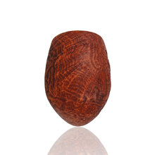 Top view of Talamona Sabbiato S canted billiard briar pipe bowl showing sandblast grain