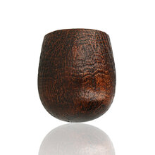 Close up of sandblasted briar bowl on Talamona Sabbiato M Bent Billiard 02 pipe